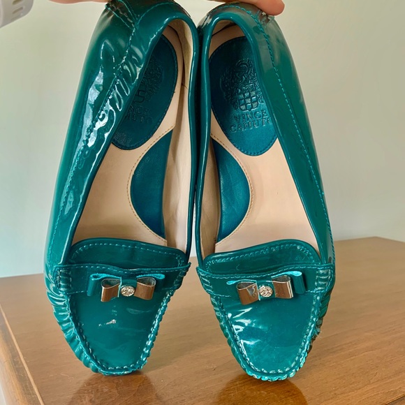 Vince Camuto Shoes - Vince Camuto Green Patent Leather Loafers